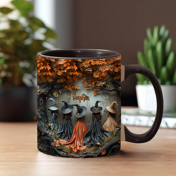 Beautiful Witches - Personalized Witch Accent Mug-Myprintsy