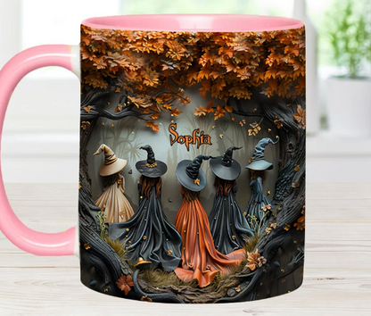 Beautiful Witches - Personalized Witch Accent Mug-Myprintsy