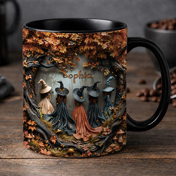 Beautiful Witches - Personalized Witch Accent Mug-Myprintsy