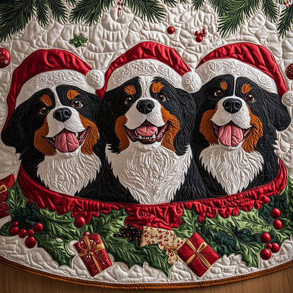 Bernese Guardian Quilted Christmas Tree Skirt-Myprintsy