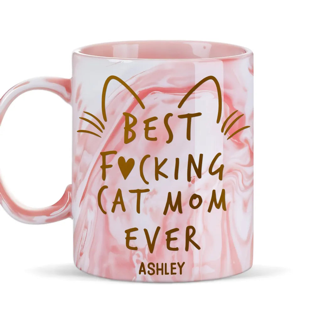 Best Cat Mom Custom Mug - Personalized Accent Mug