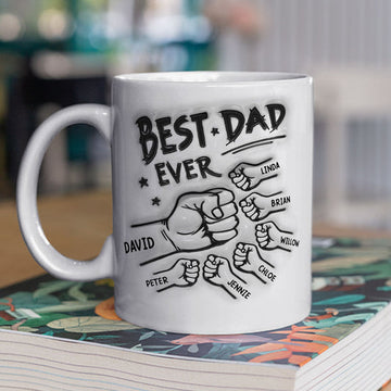 Best Dad Ever - Personalized Ceramic Mug-Myprintsy
