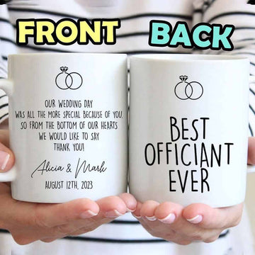 Best Officiant Ever Our Wedding Day Was More Special Because Of You Mug - Personalized Ceramic Mug-Myprintsy