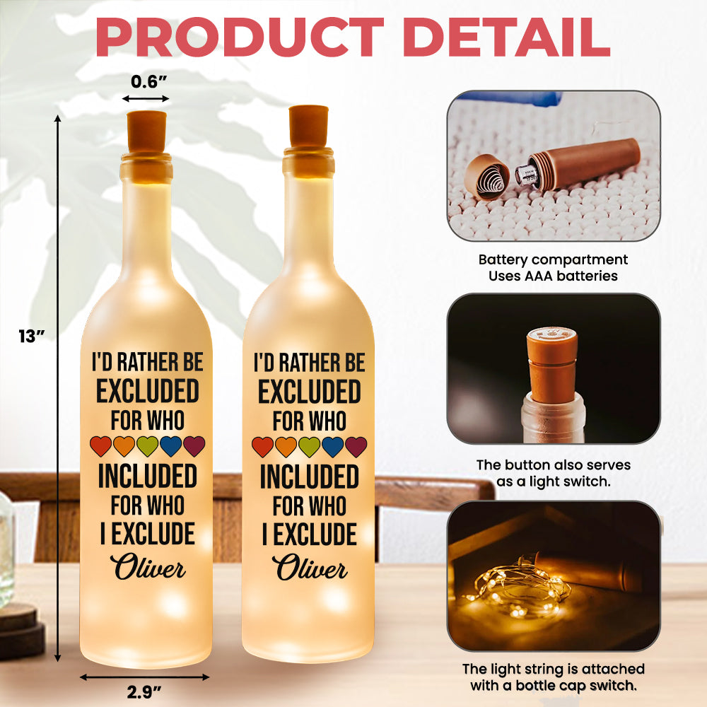 Best Quote For LGBTQ - Personalized Bottle Lamp-Myprintsy