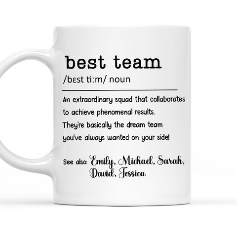 Best Team Definition - Personalized Coffee Mug-Myprintsy