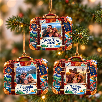Best Trip Ever - Personalized 3D Christmas Acrylic Ornament-Myprintsy