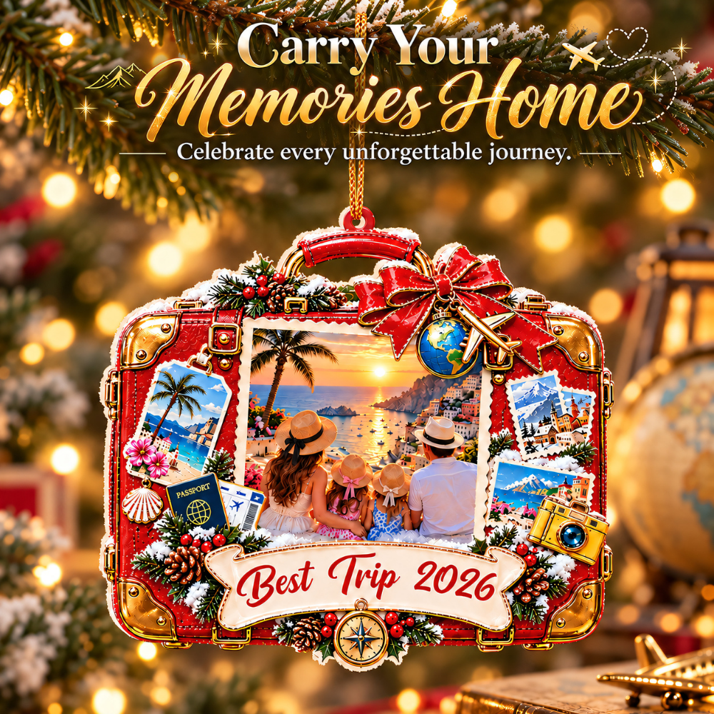 Best Trip - Personalized 3D Christmas Acrylic Ornament-Myprintsy