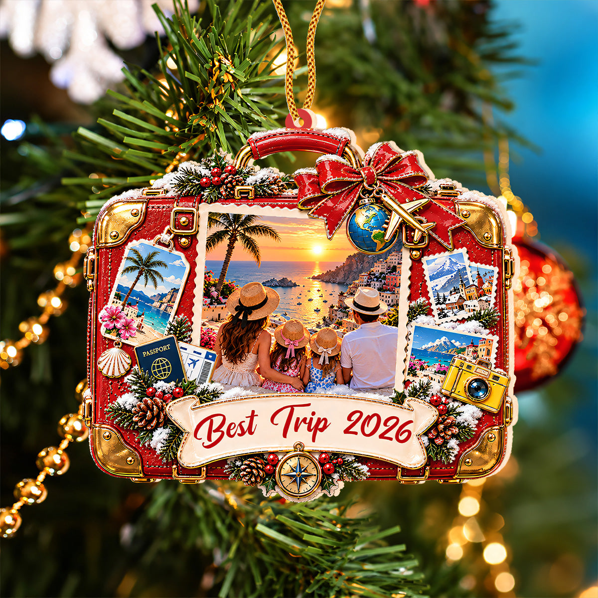 Best Trip - Personalized 3D Christmas Acrylic Ornament-Myprintsy