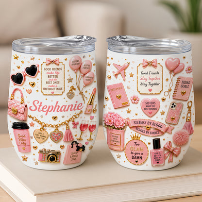 Bestie Forever - Personalized Wine Tumbler-Myprintsy