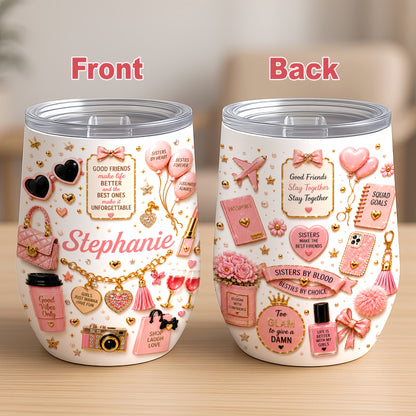Bestie Forever - Personalized Wine Tumbler-Myprintsy