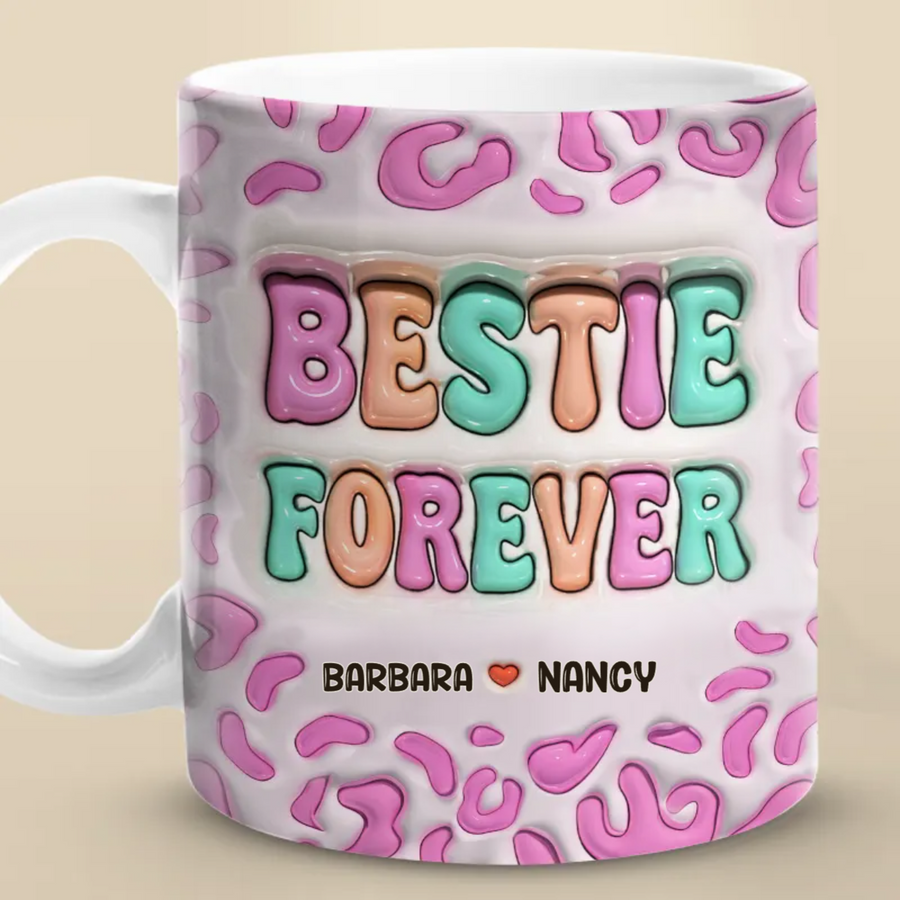 Bestie Forever - Personalized Ceramic Mug - Perfect Gift for Best Friends, BFFs, and Sisters