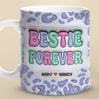 Bestie Forever - Personalized Ceramic Mug - Perfect Gift for Best Friends, BFFs, and Sisters