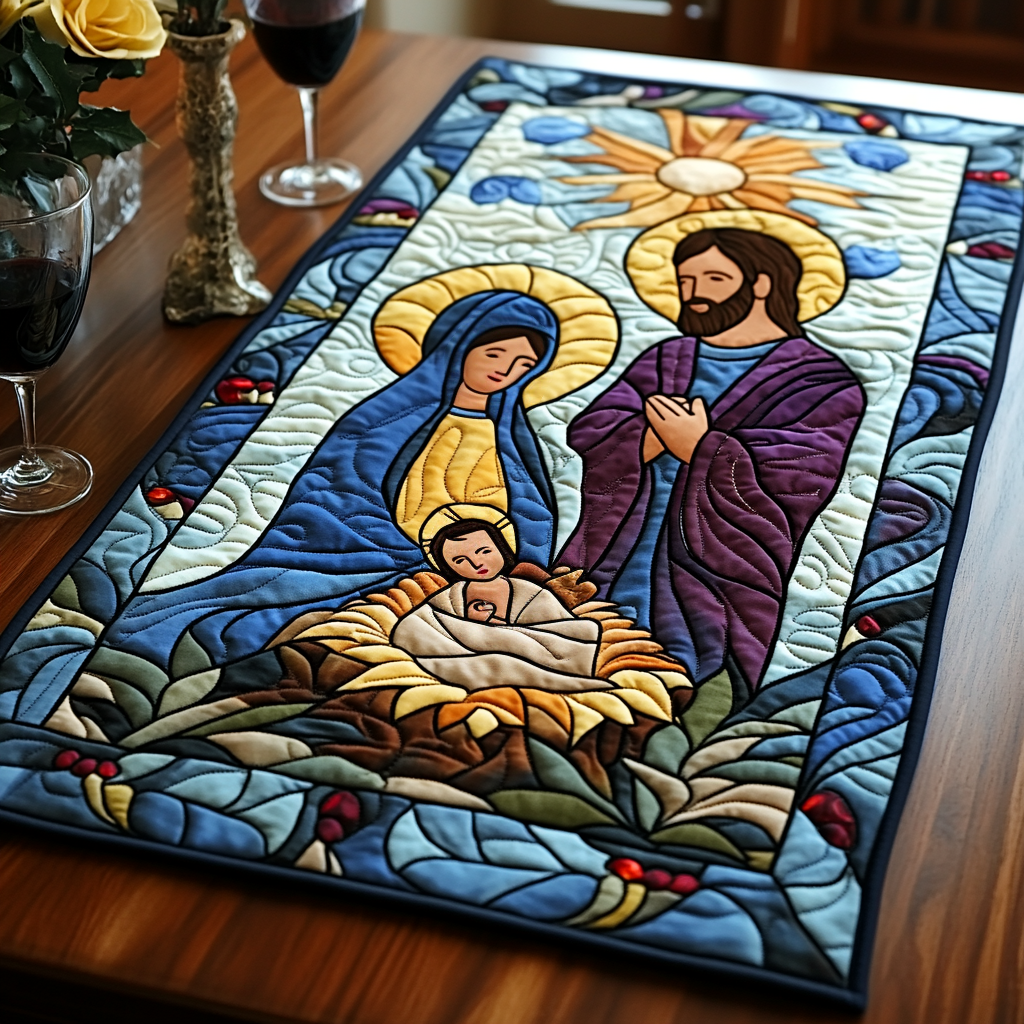 Bethlehem Peace Quilted Table Runner VTQ-Myprintsy