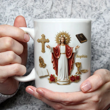 Blessed By Jesus - Personalized Ceramic Mug-Myprintsy