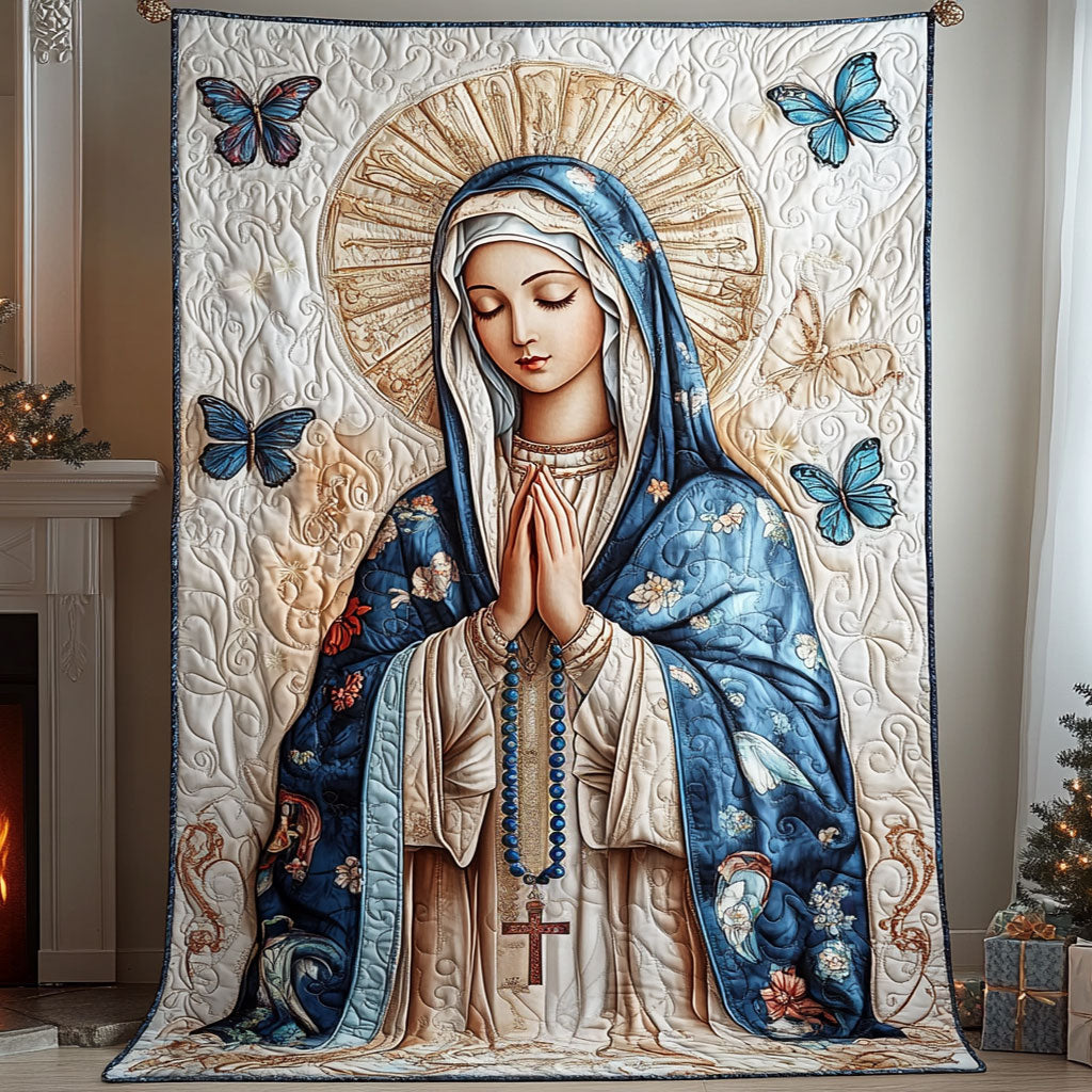 Blessed Mary Quilted Blanket VTQ-Myprintsy