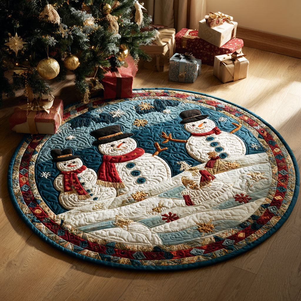 Blizzard Joy Quilted Round Mat VTQ-Myprintsy
