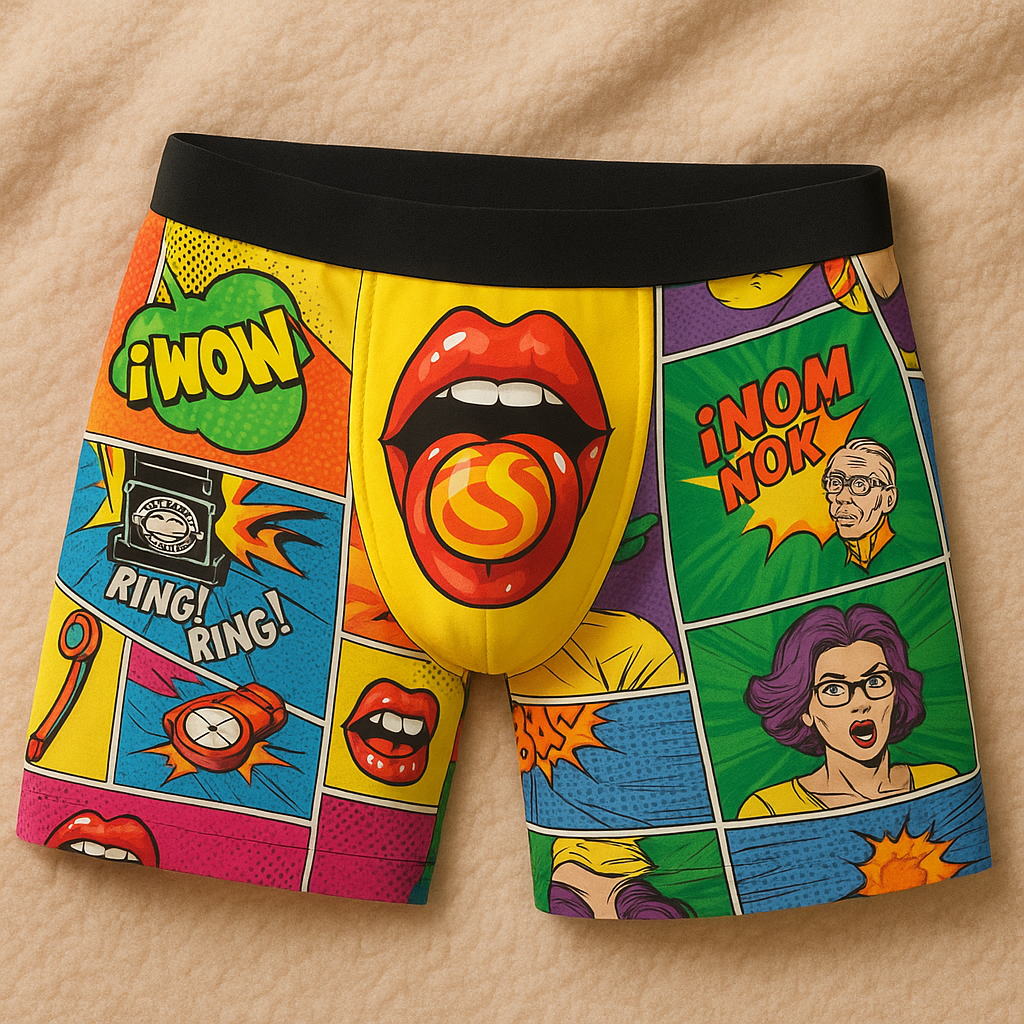 Bold Pop Art, WOW Your Drawer - Men's Boxer Briefs-Myprintsy