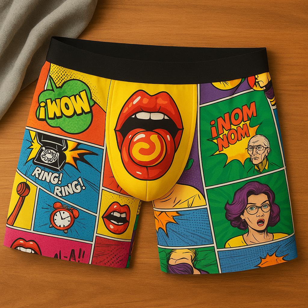 Bold Pop Art, WOW Your Drawer - Men's Boxer Briefs-Myprintsy