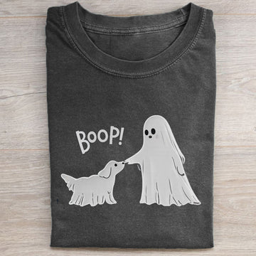 Boo-p Ghost Dog - Halloween Shirt-Myprintsy