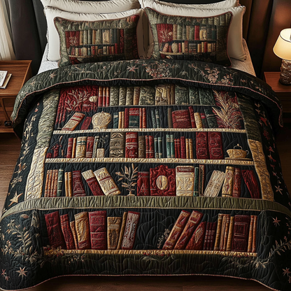 Book Haven -Piece Quilted Bedding Set VH VTQ-Myprintsy