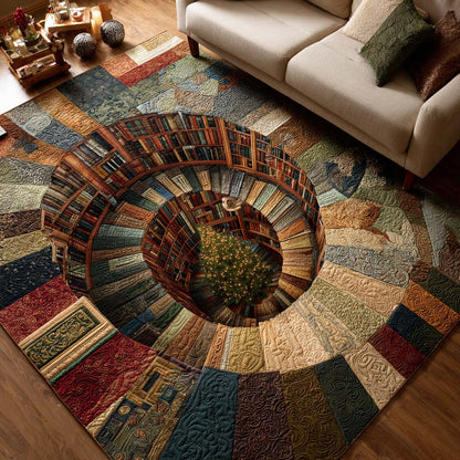 Bookish Christmas Area Rug VTQ-Myprintsy