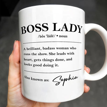 Boss Lady A Brilliant, Badass Woman - Personalized Coffee Mug-Myprintsy