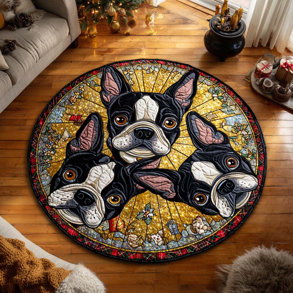 Boston Festive Trio Quilted Round Mat VTQ-Myprintsy