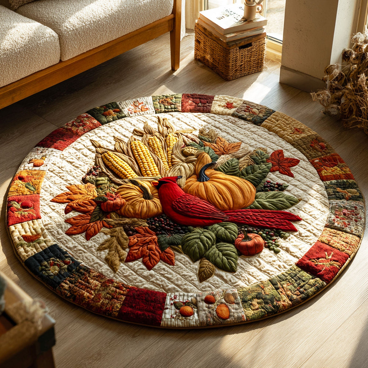 Bountiful Blessings Quilted Round Mat VTQ-Myprintsy