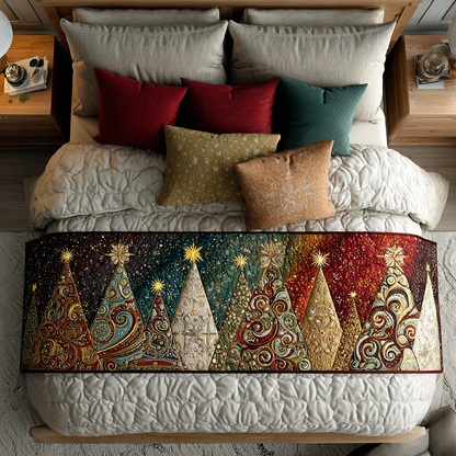 Bright Forest Quilted Bed Runner VTQ-Myprintsy