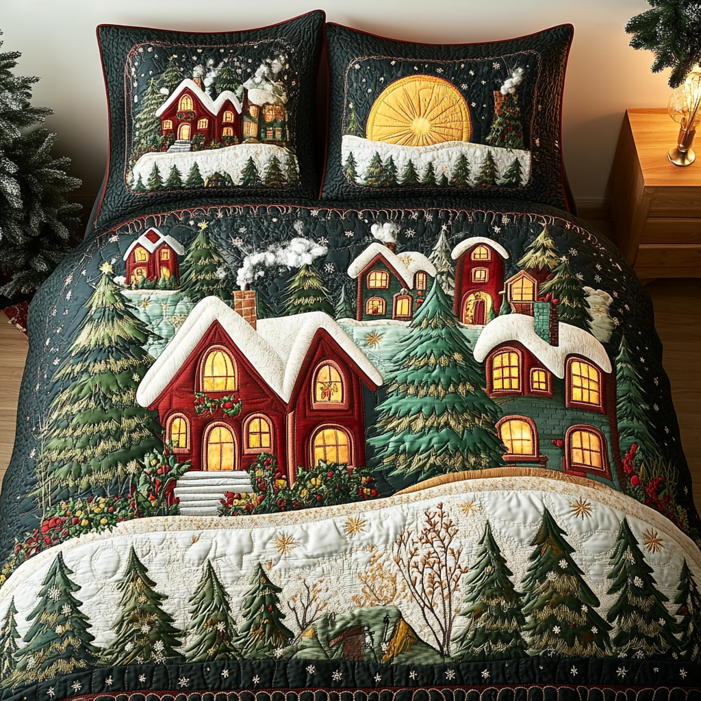 Bright Homes -Piece Quilted Bedding Set VTQ-Myprintsy