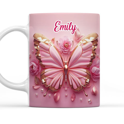 Butterfly Beautiful - Personalized 3D Coffee Mug-Myprintsy