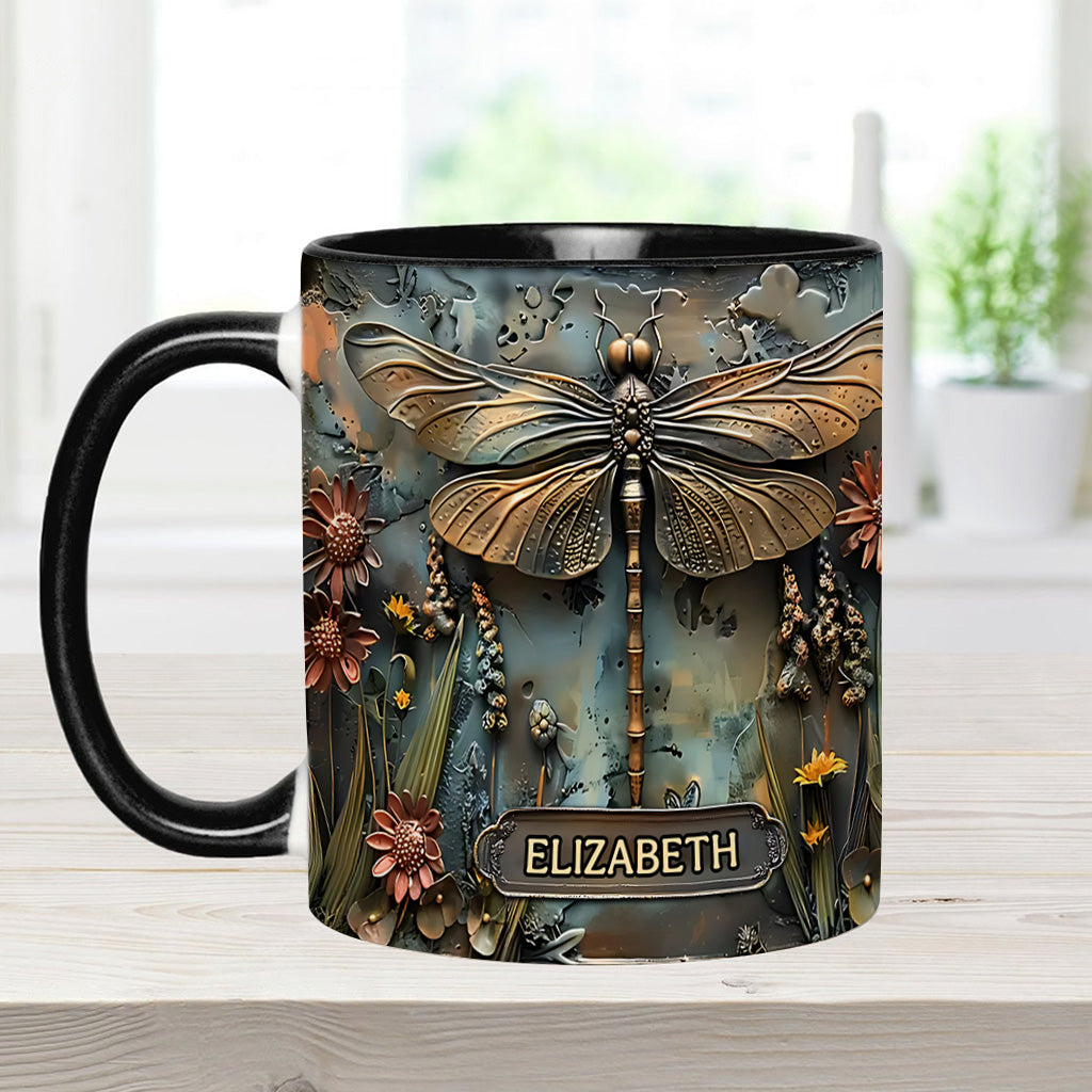 Butterfly Dragonfly Hummingbird - Personalized Gardening Accent Mug-Myprintsy