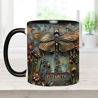 Butterfly Dragonfly Hummingbird - Personalized Gardening Accent Mug-Myprintsy