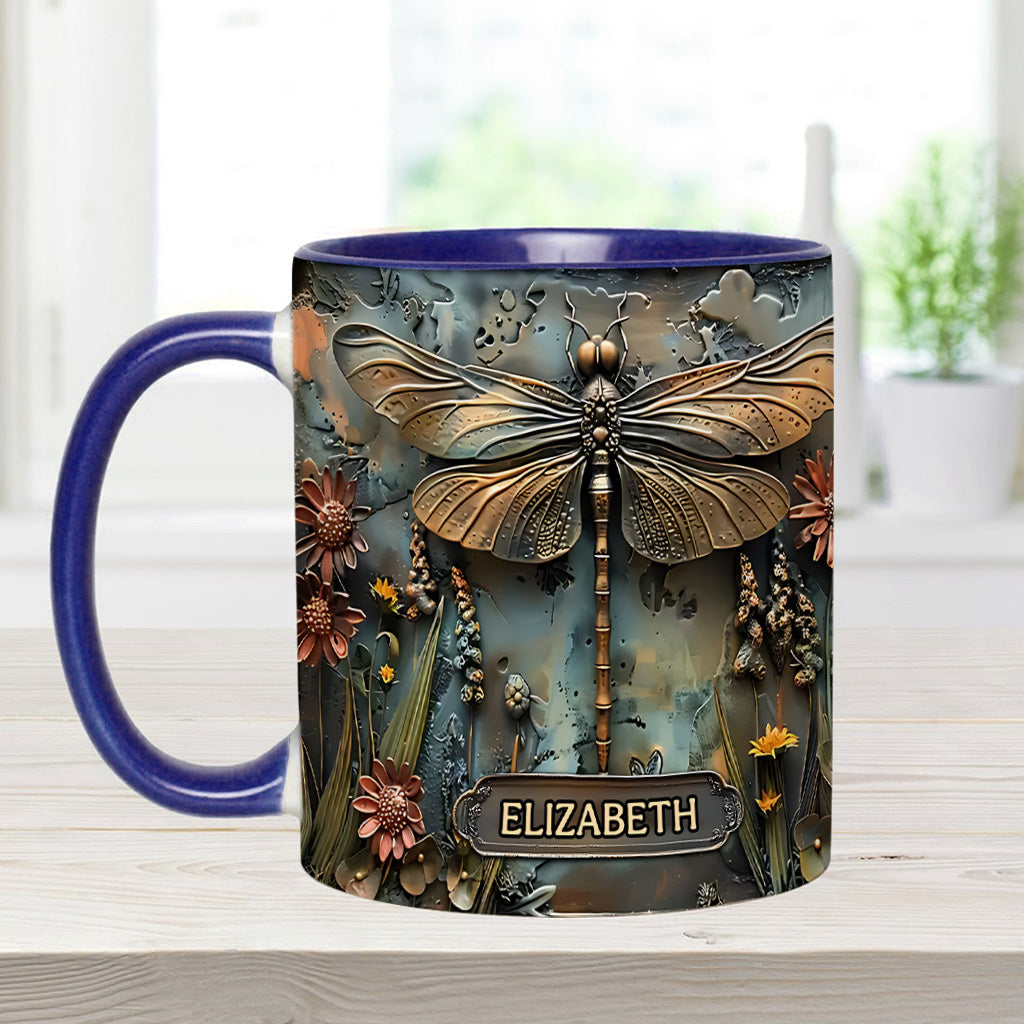 Butterfly Dragonfly Hummingbird - Personalized Gardening Accent Mug-Myprintsy