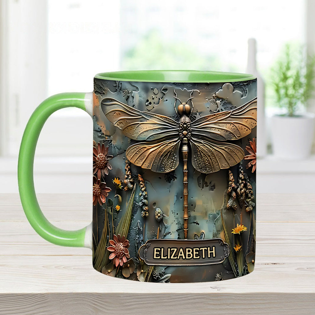 Butterfly Dragonfly Hummingbird - Personalized Gardening Accent Mug-Myprintsy