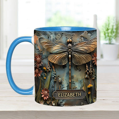 Butterfly Dragonfly Hummingbird - Personalized Gardening Accent Mug-Myprintsy