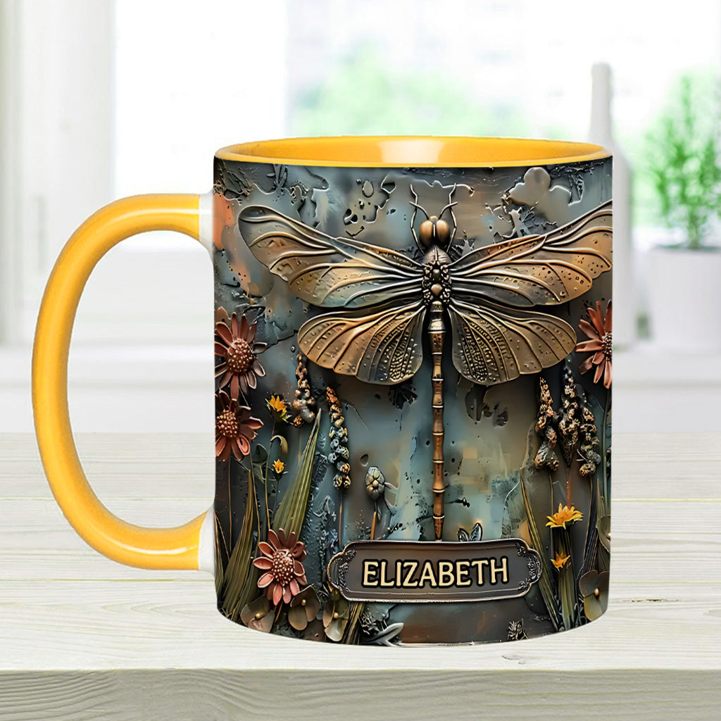 Butterfly Dragonfly Hummingbird - Personalized Gardening Accent Mug-Myprintsy