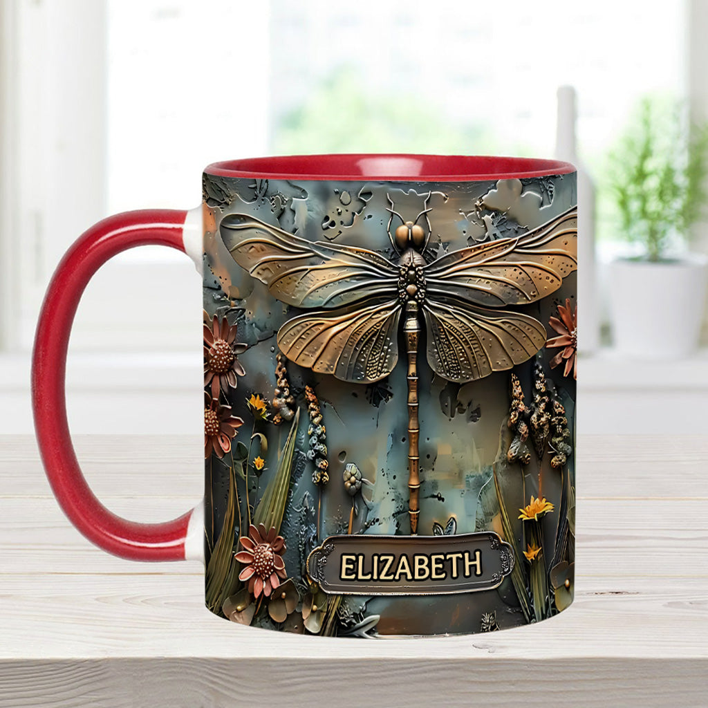 Butterfly Dragonfly Hummingbird - Personalized Gardening Accent Mug-Myprintsy