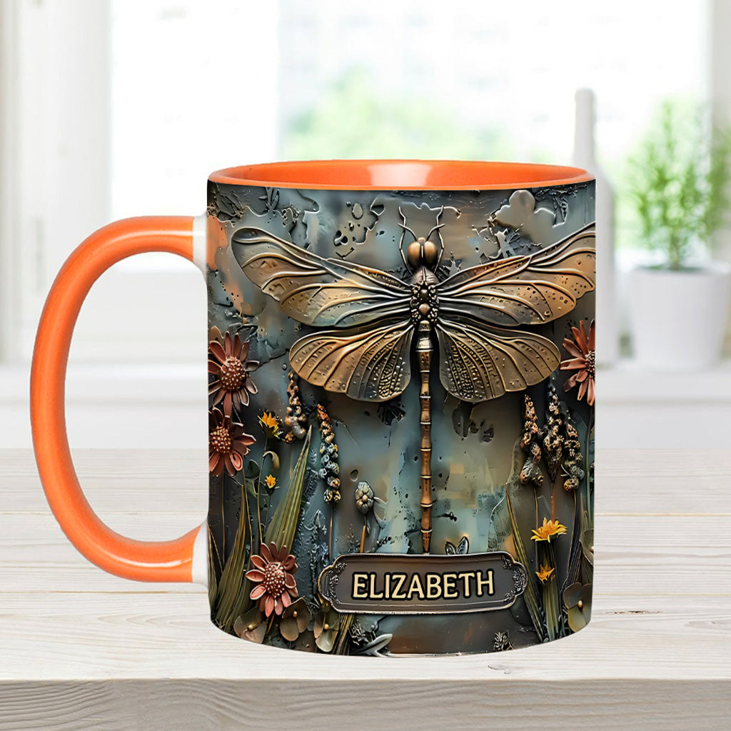 Butterfly Dragonfly Hummingbird - Personalized Gardening Accent Mug-Myprintsy