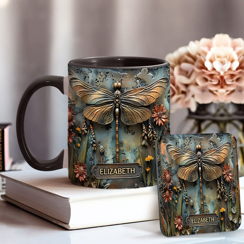 Butterfly Dragonfly Hummingbird - Personalized Gardening Accent Mug-Myprintsy