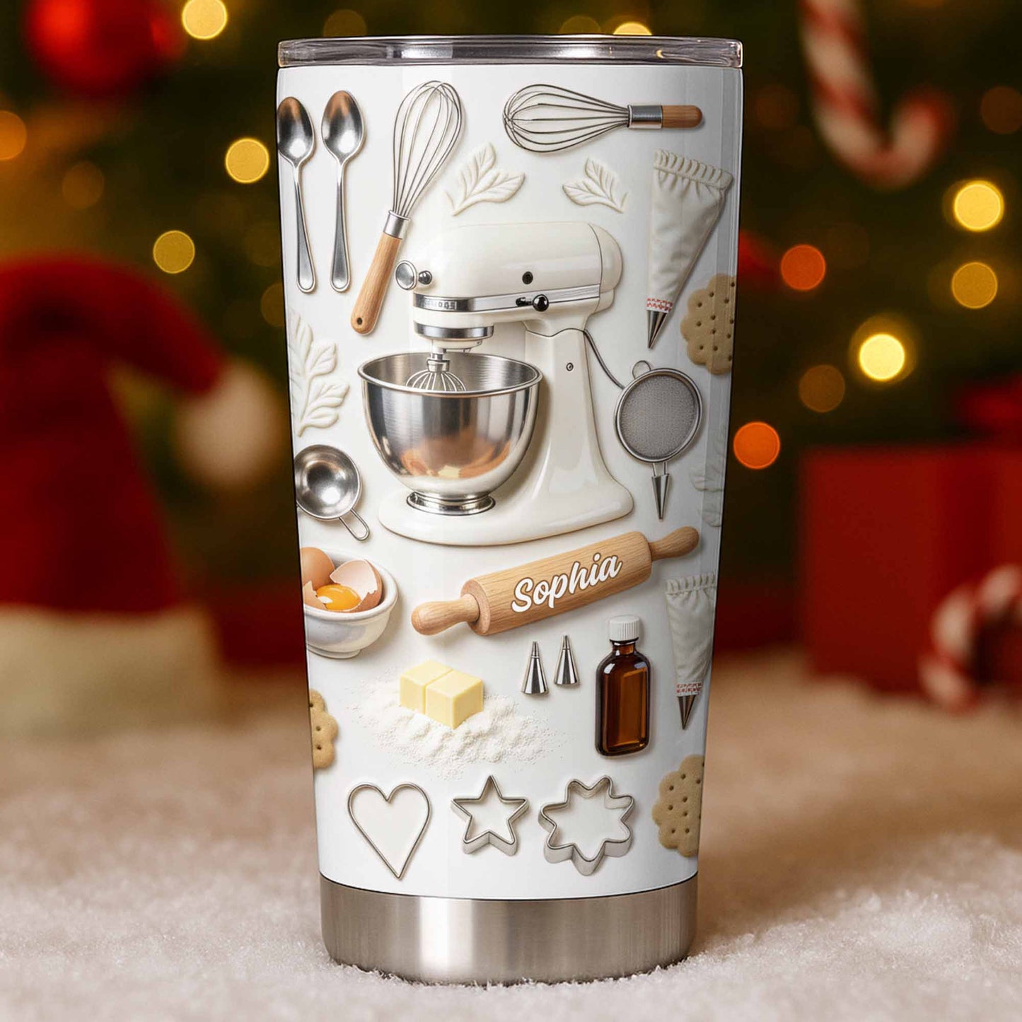 Baking Themed - Personalized Stainless Steel Tumbler - Gift For Bakers