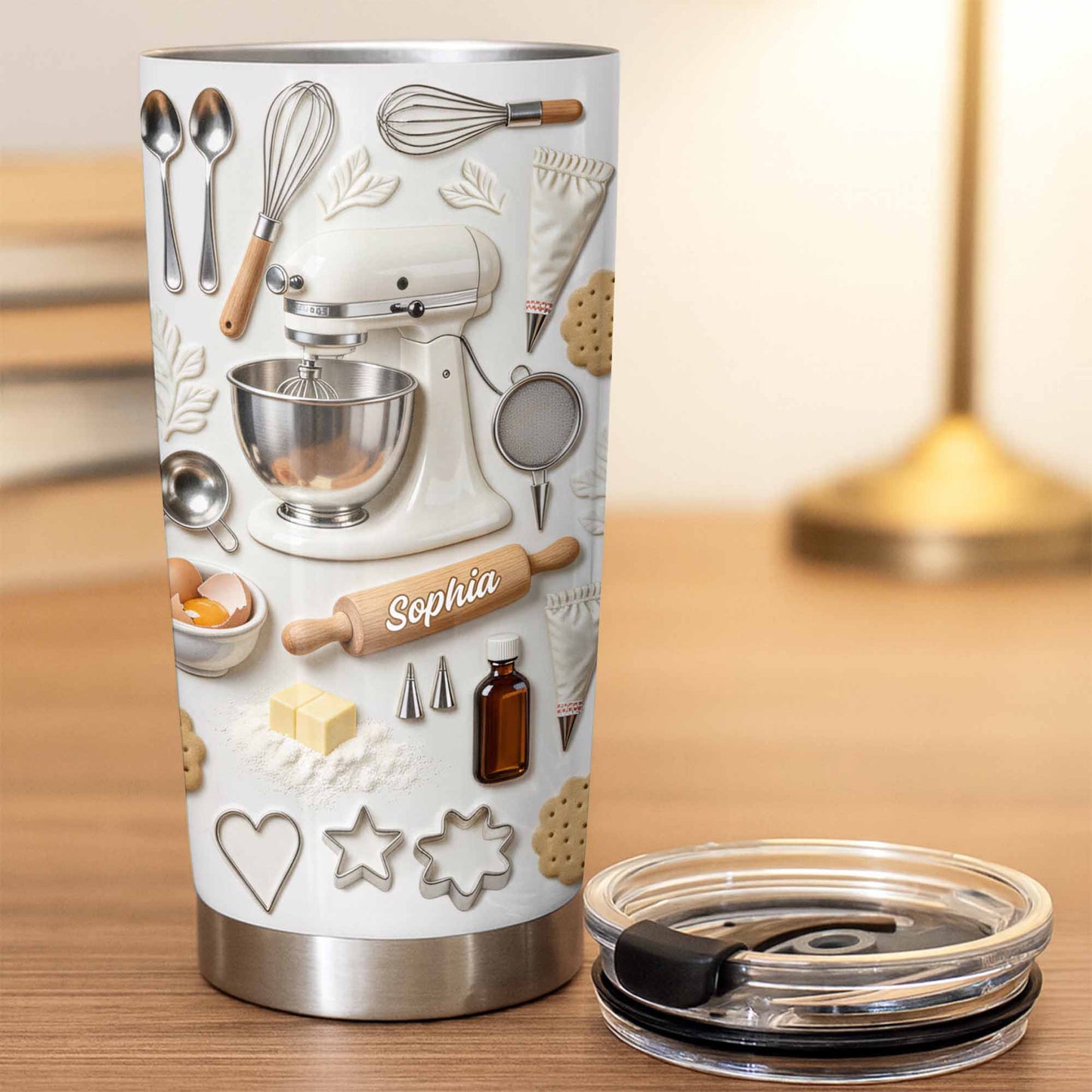 Baking Themed - Personalized Stainless Steel Tumbler - Gift For Bakers