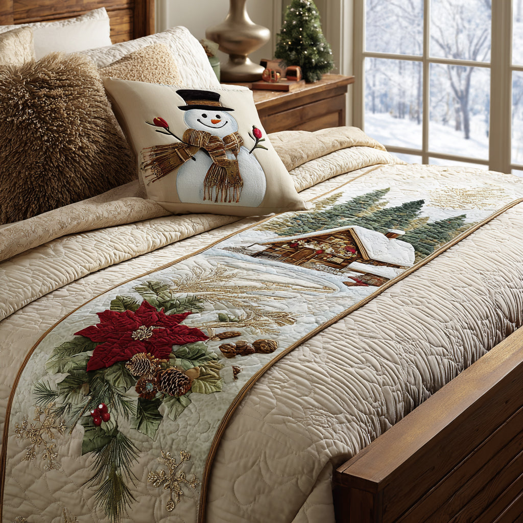 Cabin Cheer Quilted Bed Runner VTQ-Myprintsy