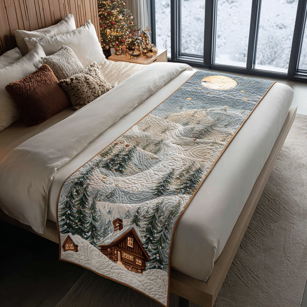 Cabin Christmas Quilted Bed Runner VTQ-Myprintsy