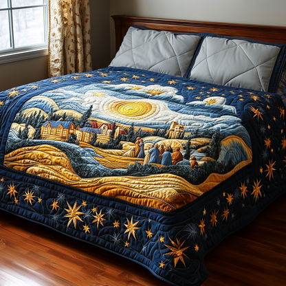Calm And Bright Quilted Blanket VTQ-Myprintsy