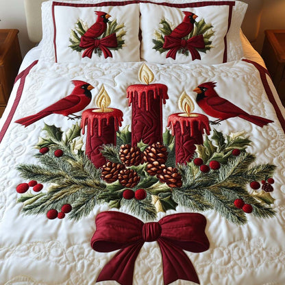 Candle Harmony -Piece Quilted Bedding Set VTQ-Myprintsy