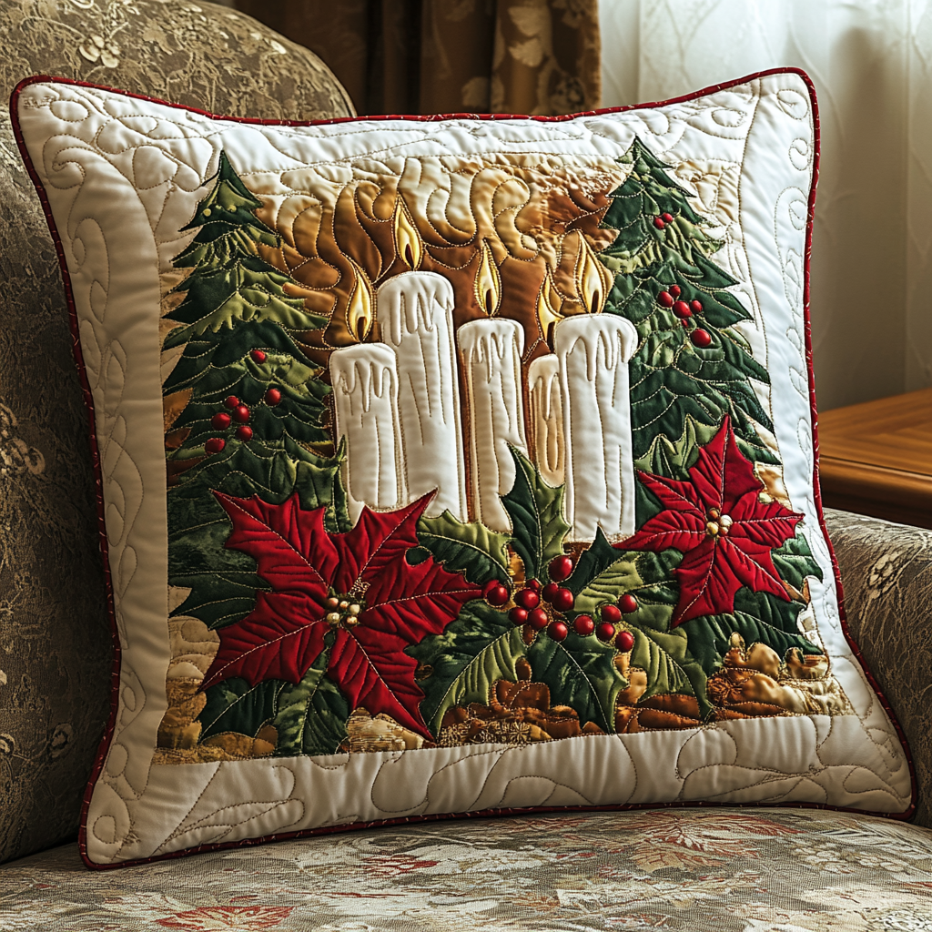 Candlelight Glow Quilted Pillow Case VH VTQ-Myprintsy