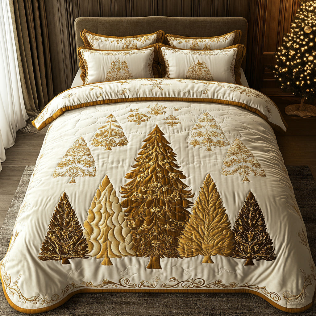 Candlelight Tree -Piece Quilted Bedding Set VTQ-Myprintsy