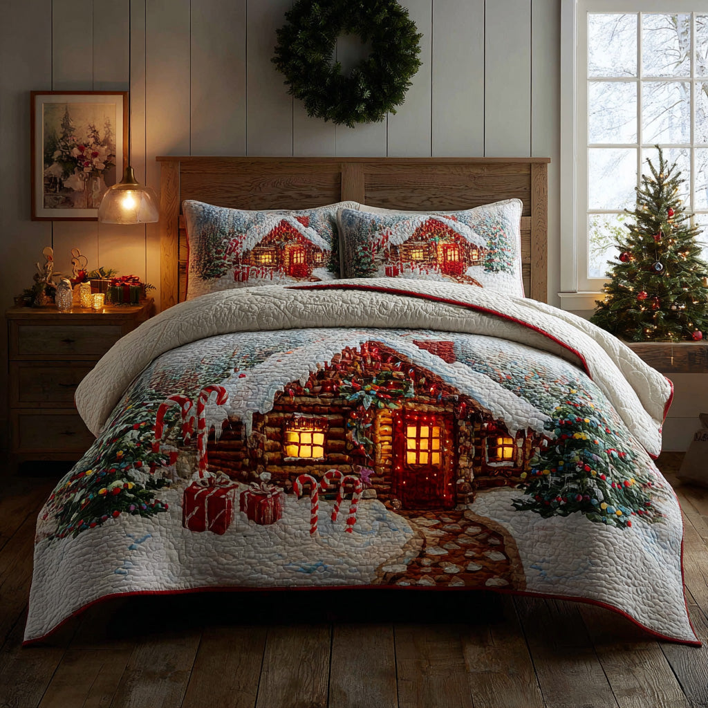 Candy Cabin -Piece Quilted Bedding Set VTQ-Myprintsy