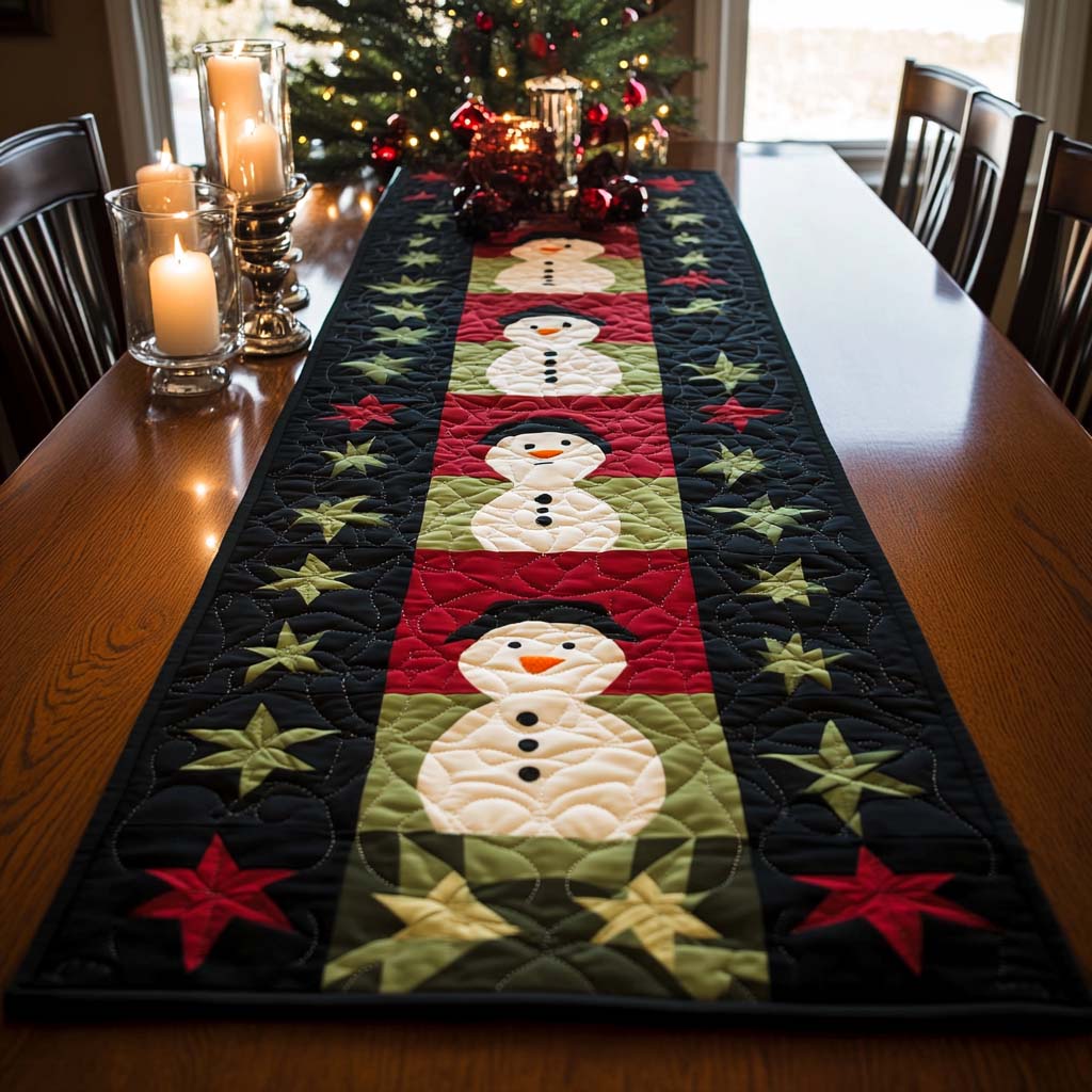 Candy Cane Bliss Quilted Table Runner VTQ-Myprintsy